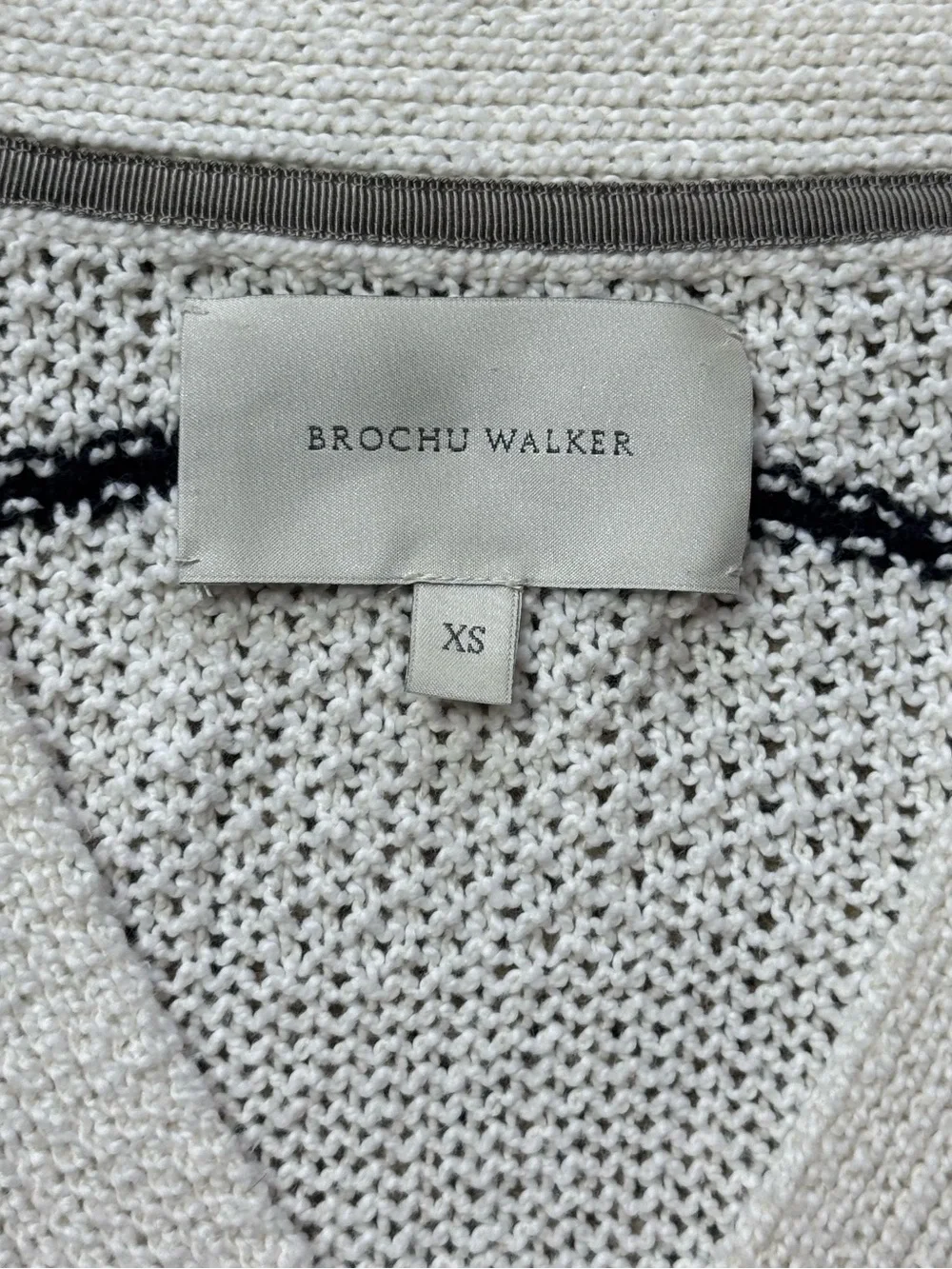 Brochu Walker Sasha Striped Vee Sweater size XS